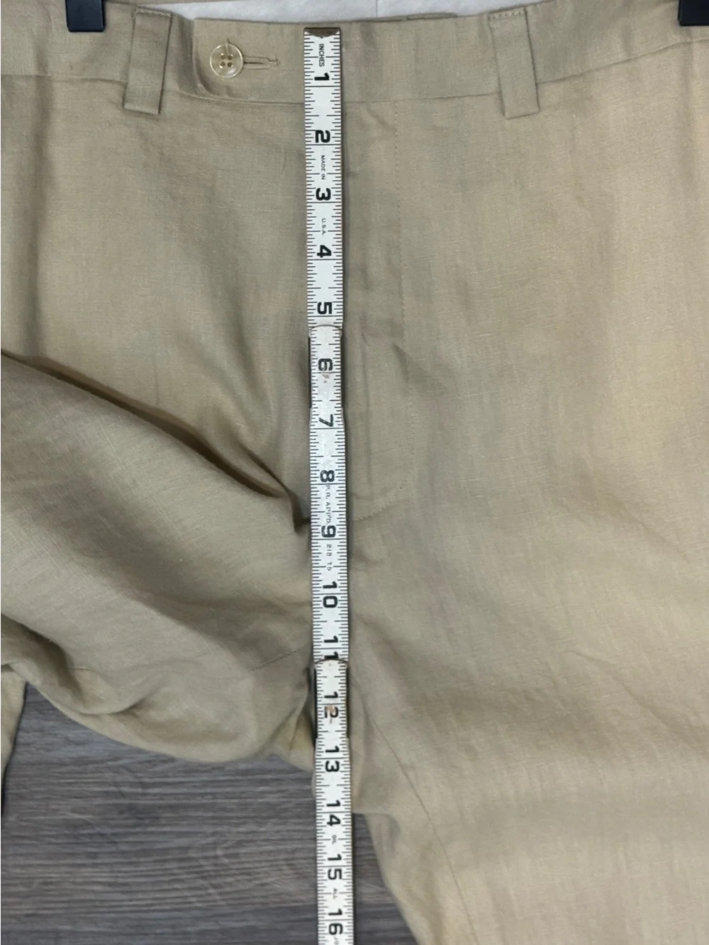 Men's Classic Beige 100% Linen Pants